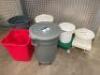 6 Various Mobile Plastic Tubs