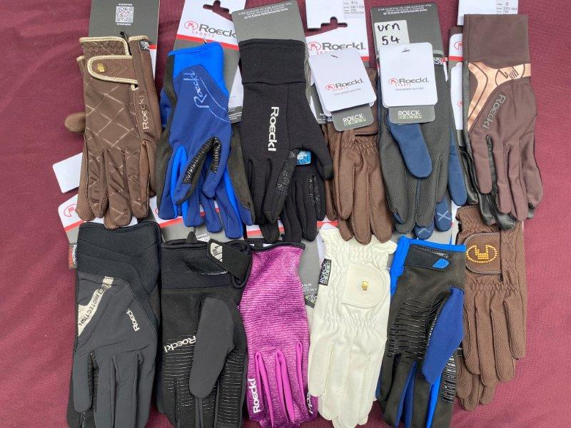 26 Pairs of ROECKL Sports Horse Riding Gloves; Size 6; Colours Grey