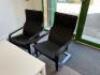 4 x IKEA POANG Rocking Armchair's in Black with Low Level 2 Tier Reception Table; 1180mm (L) x 780mm (W) x 450mm (H) - 3