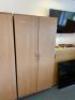 2 x BEECH Finish 2 Door, 4 Tier Storage Cupboards 2000mm (H) s 1020mm (W) x 550mm (D) - 3