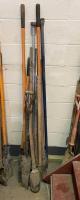 2 x Digging WADERS Wooden Handles 1500mm (L), 3 x Digging Shafts, 2 x Shovels, 1 x Sledge Hammer, 1 x Broken WADER; WS URN: 171; This Lot is located in Doncaster