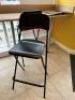 9 x Black Fold Up Breakfast Bar Stools (Please Note: Located at 1 Old Market)