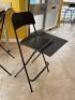 9 x Black Fold Up Breakfast Bar Stools (Please Note: Located at 1 Old Market) - 2