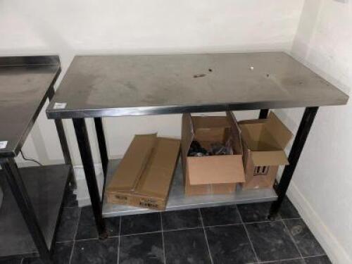 Stainless Steel Preparation Table; Dimensions: 1,200mm (L) x 600mm (W) x 900mm (H) (Please Note: Located at 1 Old Market)