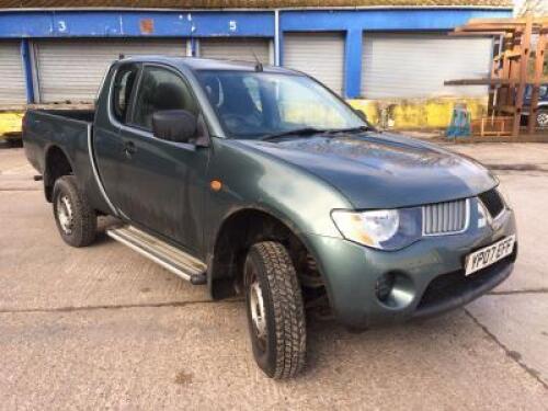 MITSUBISHI L200 4Life Club Di-D Pickup; VRM: YP07EFF; Date of Registration: 16 April 2007; MOT: 27 June 2018; Odometer: 174,510