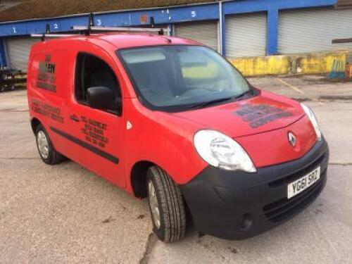 RENAULT Kangoo ML19 Freeway DCI Panel Van; VRM: YG61SRZ; Date of Registration: 30 September 2011; MOT: 4 October 2018; Odometer: 126,210