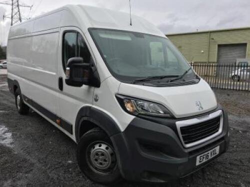 PEUGEOT Boxer 435 Professional L4H2HDI Panel Van; VRM: EF16VXL; Date of Registration: 01 August 2016; MOT: n/a; Odometer: 32,458