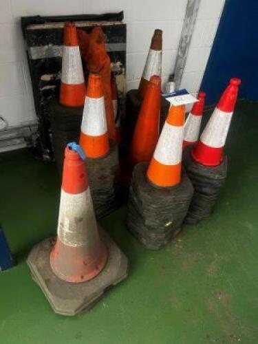 50 x Various Traffic Cones; NOTE LOCATION is Sherburn-In-Elmet, West Yorkshire