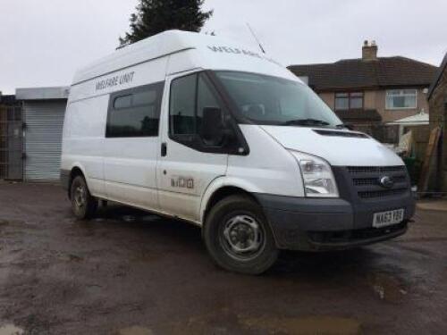 FORD 350 LWB TDCi 100ps Euro 5 Welfare Van; VRM: NA63YBX; Date of Registration: 09 January 2014; MOT: 18 January 2018; Odometer: 64,476