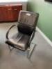 10 x Black Leather Executive Meeting Chairs on Chrome Sprung Frames