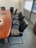 10 x Black Leather Executive Meeting Chairs on Chrome Sprung Frames - 2