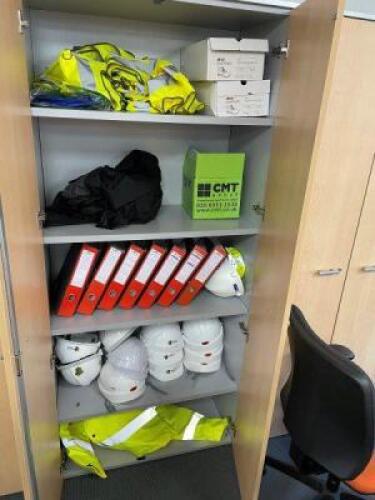 Quantity of PPE to Cupboard to include Safety Helmets; Hi-Vis Jackets and ARCO Essentials Work boots size 12 & 11