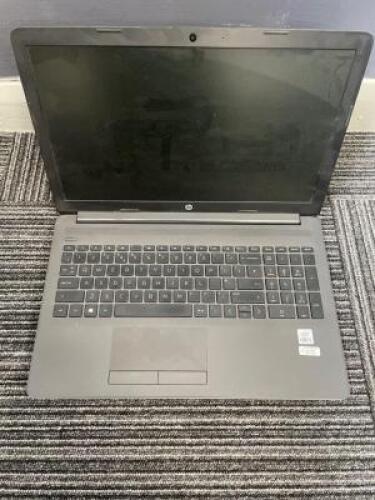 HEWLETT-PACKARD, 250 G7 Notebook PC Laptop Computer with Charger; Specification: GenuineIntel, Intel(R) Core(TM) i5-1035G1 CPU @ 1.00GHz, Cores: 4, Stepping: 5, Nominal speed: 1000MHz, Max speed: N/A, External Clock: 100 MHz ; RAM: 8GB; Hard Drive: 256GB