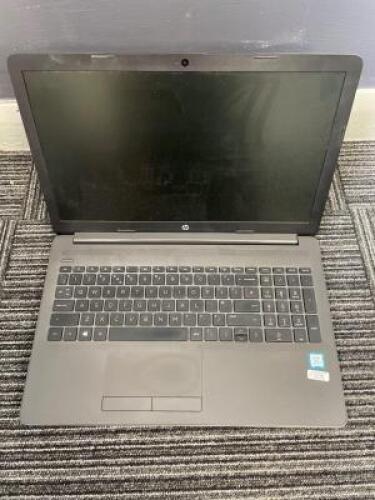 HEWLETT-PACKARD 250 G7 Notebook PC Laptop Computer with Charger; Specification: GenuineIntel, Intel(R) Core(TM) i5-8265U CPU @ 1.60GHz, Cores: 4, Stepping: 11, Nominal speed: 1600MHz, Max speed: N/A, External Clock: 100 MHz; RAM: 8GB; Hard Drive: 256GB N