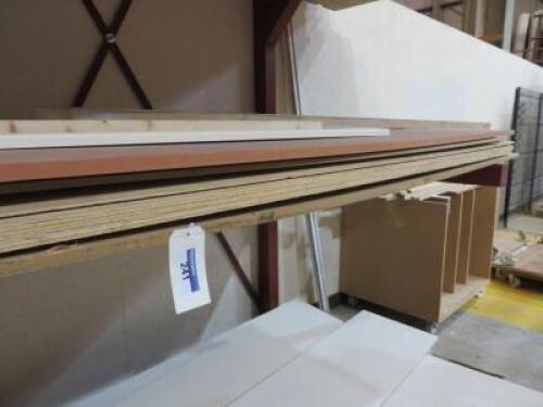 Contents of Board Rack inc. various Laminates & Board