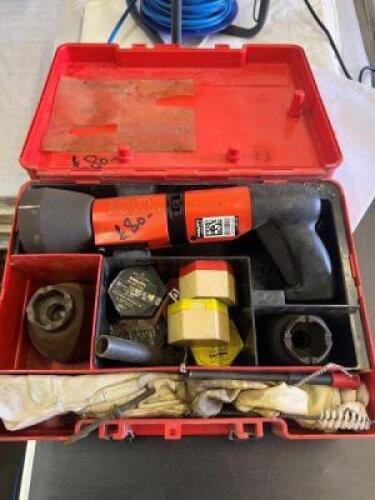 HILTI DX600N Powder Actuated Nail Gun, Case and Accessories