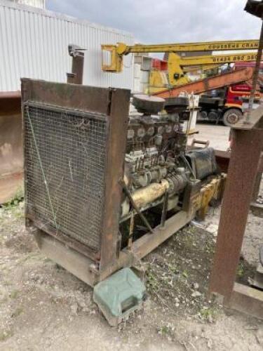 GARDINER SK Cylinder Diesel Skid Mounted, Power Generating Unit; Please note, transformer generator missing.