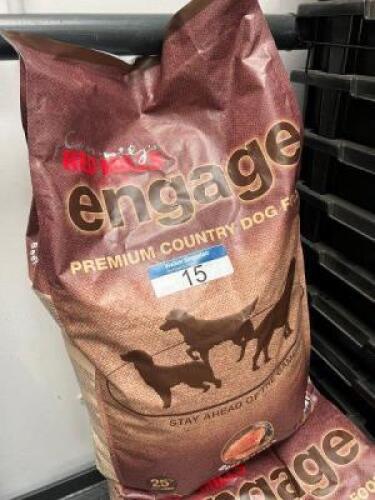 3 x 15kgs Bags of CONNOLLY'S RED MILLS Engage & Premium Beef Country Dog Food, Best Before: Aug 2024