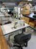 JUKI Model LH-3178 Twin Needle Industrial Lockstitch Sewing Machine; Foot Operated Pedals on Mobile Frame; Serial Number: LH0AB04453; Table Size: 10600mm (L) x 600mm (W) includes Operators Chair - 6