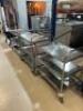 3 x 3 Tier Mobile Trolleys; 1 x 1100mm (L) x 540mm (D) x 900mm (H); 1 x 850mm (L) x 540mm (D) x 900mm (H); 1 x 750mm (L) x 540mm (D) x 900mm (H)