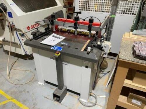 GANNOMAT OPTIMA 21 Model 510 Universal Dowel Hole Boring Machine; 3 Phase; Serial Number 828 781; Year 2007; Includes Machine Manual