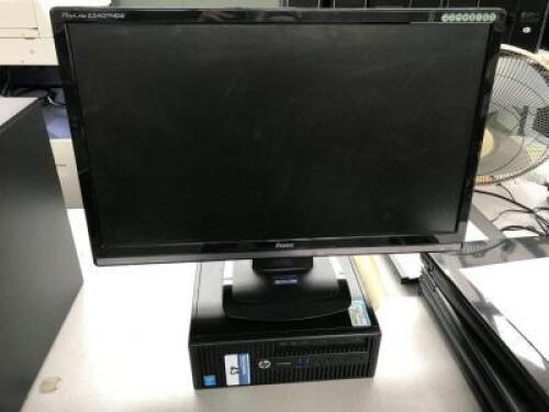 HP ProDesk 400 G2.5 SFF Desktop Computer complete with Monitor; 
Specification: Intel Core i5-45905 CPU@3.00GHz 
Processor Speed: 3.7GHz 
Memory: 4.0GB 
Hard Drive: 500GB HD