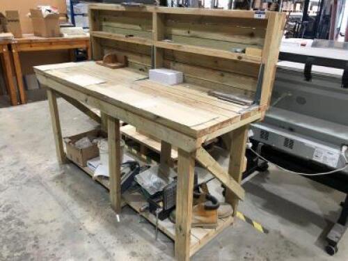 In House Fabricated Tanalised Timber Work Station; 1800mm (L) x 910mm (H) x 670mm (D)