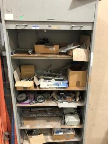 Vertical Tambour RONEO VICKERES Cabinet and Contents to include HEIELBERG Spares, Parts and Consumables