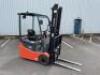 TOYOTO TRAIGO 24/15 TRIAXLE Electric Counter Balance 1500kg Capacity Forklift, Model 7FBEST15; Solid Tyres, 2 Piece 3700mm Max Lift Height Mast, Side Shift, Fork Lengths 1000mm (L) x 100mm (W); LOLER Test Expired 06/2024; Serial Number 7FBREST150-13703; I