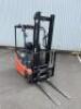 TOYOTO TRAIGO 24/15 TRIAXLE Electric Counter Balance 1500kg Capacity Forklift, Model 7FBEST15; Solid Tyres, 2 Piece 3700mm Max Lift Height Mast, Side Shift, Fork Lengths 1000mm (L) x 100mm (W); LOLER Test Expired 06/2024; Serial Number 7FBREST150-13703; I - 3