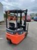 TOYOTO TRAIGO 24/15 TRIAXLE Electric Counter Balance 1500kg Capacity Forklift, Model 7FBEST15; Solid Tyres, 2 Piece 3700mm Max Lift Height Mast, Side Shift, Fork Lengths 1000mm (L) x 100mm (W); LOLER Test Expired 06/2024; Serial Number 7FBREST150-13703; I - 6