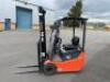 TOYOTO TRAIGO 24/15 TRIAXLE Electric Counter Balance 1500kg Capacity Forklift, Model 7FBEST15; Solid Tyres, 2 Piece 3700mm Max Lift Height Mast, Side Shift, Fork Lengths 1000mm (L) x 100mm (W); LOLER Test Expired 06/2024; Serial Number 7FBREST150-13703; I - 9