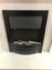 Flush to Wall Black Electric Fire Suite With Crystal Glo Gems and Log Set; Including White Marble Surround; Overall Size: 1000mm(W) x 960mm(H) x 380mm(D); RRP: £599 (Showroom Display) (Please note it is the Buyer's Responsibility to disconnect and remove - 2