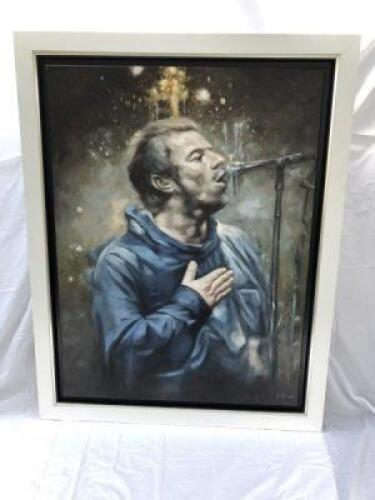 Liam Gallagher' by Tuhal; Oil on Canvas; Dimensions: 90cm x 120cm; Certificated; Date: 2021; Artwork Passport Number: 202134