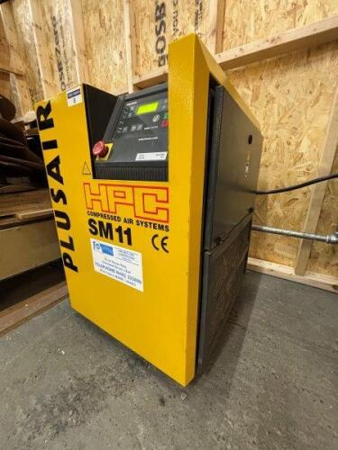 PLUSAIR HPC SM11 Packaged Screw Compressor; Hours 10607