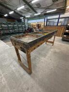 4 Anti-Scratch Brush Topped Timber Production Tables; Dimensions: 2400mm (L) x 600mm (W) x 1000mm (H) - 3