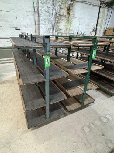 2 x 4 Tier Double Sided Mobile Profile Work in Progress Racks; Dimensions: 2440mm (L) x 650mm (D) x 1400mm (H)