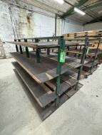 2 x 4 Tier Double Sided Mobile Profile Work in Progress Racks; Dimensions: 2440mm (L) x 650mm (D) x 1400mm (H) - 2