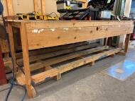 Heavy Duty Timber Bench; Dimensions: 2700mm (L) x 1550mm (W) x 920mm (H)