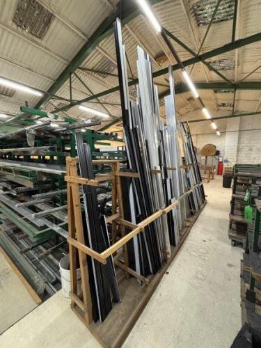 Various Aluminium Profile in Stock Lengths: 3600mm (L) to include 8 Bay Timber Rack