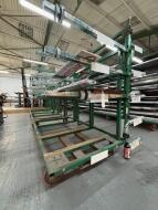 4 Tier Double Sided Profile Rack with 4 Small Extension Arms - 6500mm (L) x 1200mm (D) x 2440mm (H); Please Note Rack requires Splitting in Length to exit Building - 5