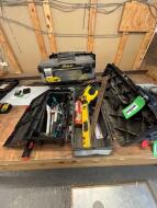 4 STANLEY Tool Boxes and Small Quantity of Hand Tools to include 30m Tape Measure, PRIMUS 2000 Burner, Spanners and Screwdrivers - 2