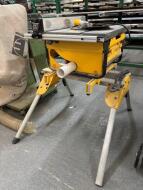 DEWALT DW745-LX Table Saw; Diameter: 250mm x 77mm (110v); Table Size 650mm (L) x 560mm (W) includes DEWALT DE7400 Collapsible Table - 3