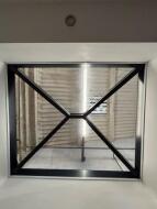 4 Panel Orangery Roof Light; Ex-Display; Dark Grey/Dark Grey Approximate Size 1800mm (L) x 1600mm (W); Buyer to Satisfy Sizes; Buyer Responsible for Dismantling