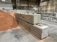 2 x Aggregate Storage Bays Comprising of 5 x Various Reinforced Concrete Panels and 26 x Concrete Interlocking Blocks - 8