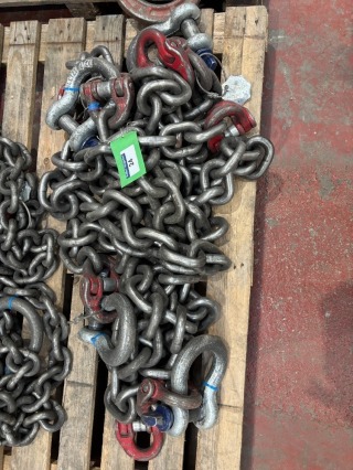 4 x 1 Leg 12 Tonne D-Pivot and D-Shackle 2000mm (L) Chain Set (URN 4)