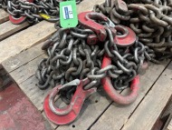 1 x 4 Leg 11.2 Tonne Ring and Self Locking Hook 3000mm (L) Chain Set with Shorteners (URN 7) - 2