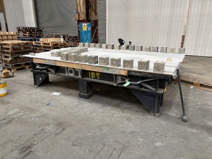 10 Tonne Slotted Bed Marking Out Bench with Fabricated Step Up Platform (URN 46)