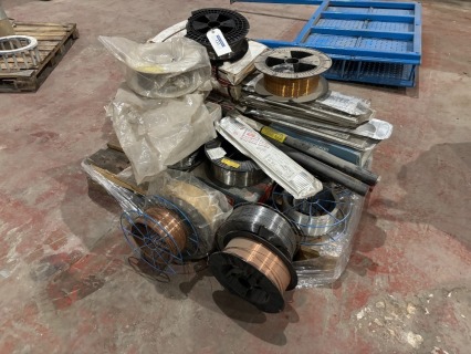 Contents to Pallet To Include: Large Quantity of Various Mig and Arc Welding Wire and Rods