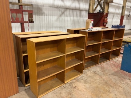 5 x Various Wooden Book Cases